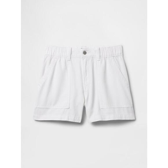 GAP Pants - NWT Gap Denim White 4” High Rise Elastic Denim Utility Shorts- Size XL